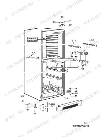 Взрыв-схема холодильника Electrolux ERZ36700X8 - Схема узла C10 Cabinet